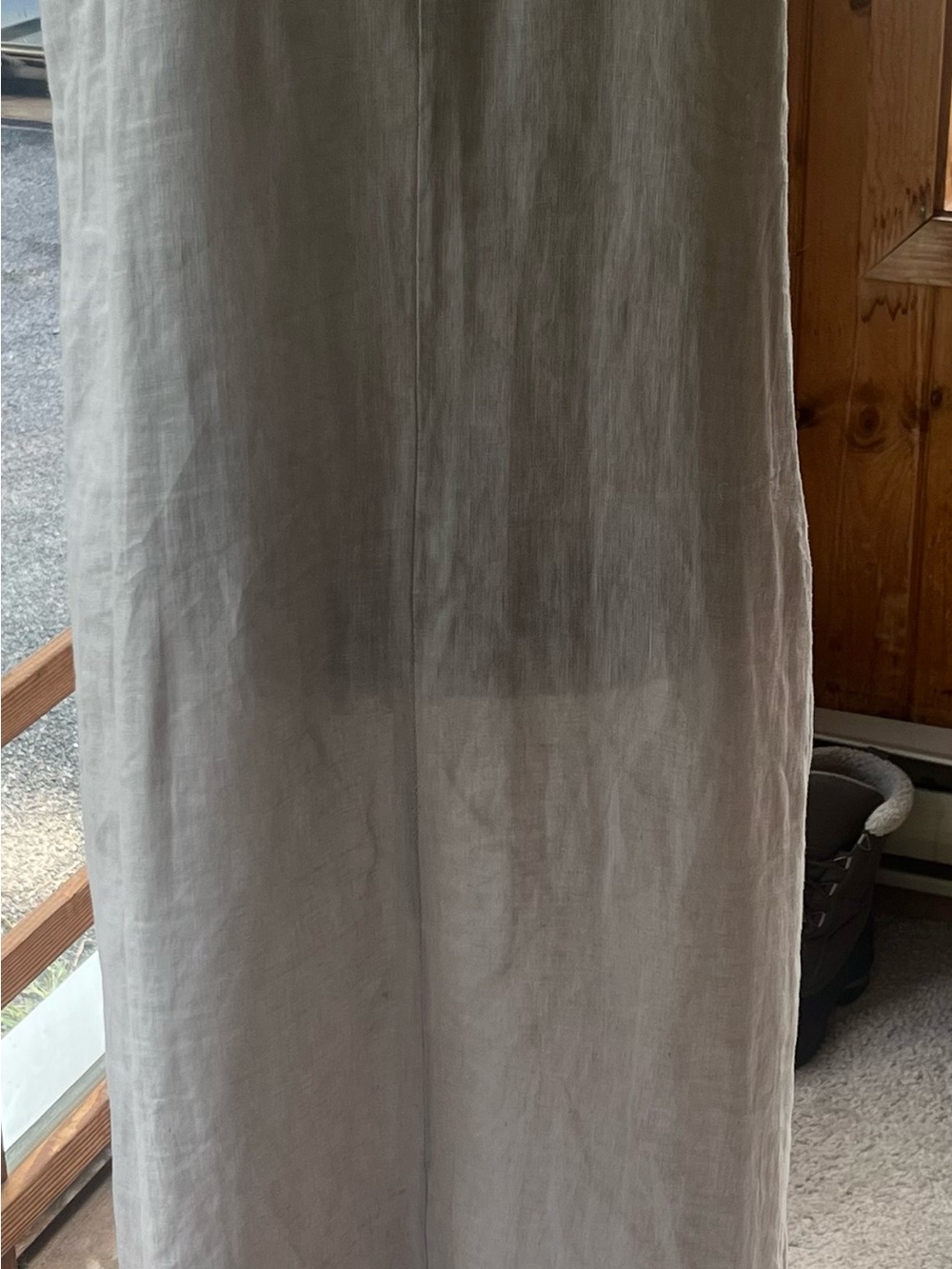 Lightweight Sleeveless 100 % Linen Maxi dress - beige/neutral - made in Italy - Picture 4 of 8
